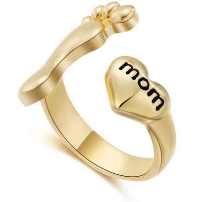 1 Pcs Fashion Love Mum Silver Ring Rose Gold Foot MOM Character Jewelry Family Birthday Best Gift for Mother Opening Rings
1 Pcs Fashion Love Mum Silver Ring Rose Gold Foot MOM Character Jewelry Family Birthday Best Gift for Mother Opening Rings