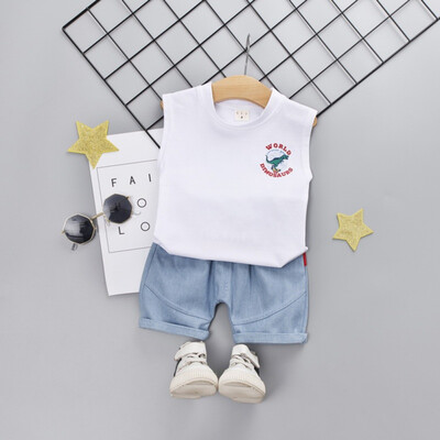 Summer Baby Boys Casual Sleeveless Dinosaur Print Vest T-shirt TopsDenim Shorts Costume Set
Summer Baby Boys Casual Sleeveless Dinosaur Print Vest T-shirt TopsDenim Shorts Costume Set