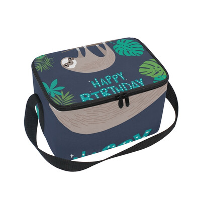 ALAZA Insulated Lunch Box Happy Birthday Card With Cute Sloth Lunch Bag for Men Women Portable Tote Bag Cooler Bag
ALAZA Insulated Lunch Box Happy Birthday Card With Cute Sloth Lunch Bag for Men Women Portable Tote Bag Cooler Bag
