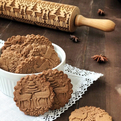 2 Sizes 35cm 43cm Christmas Embossing Rolling Pin Baking Cookies Biscuit Fondant Cake Dough Engraved Roller Reindeer
2 Sizes 35cm 43cm Christmas Embossing Rolling Pin Baking Cookies Biscuit Fondant Cake Dough Engraved Roller Reindeer