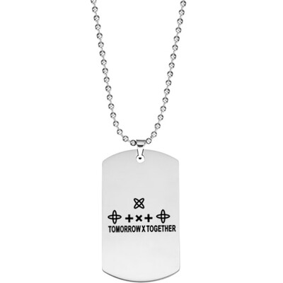 Lettering Summer Necklace Tag Chain Korean Mens Idol Team TXT Combination Stainless Steel TOMORROW X TOGETHER
Lettering Summer Necklace Tag Chain Korean Mens Idol Team TXT Combination Stainless Steel TOMORROW X TOGETHER