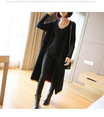 Long sleeve loose&thick sweater jacket 2018 autumn winter new womens wear Korean version of the long knitted cardigan
Long sleeve loose&thick sweater jacket 2018 autumn winter new womens wear Korean version of the long knitted cardigan