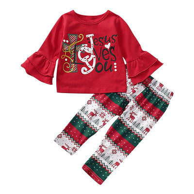 Baby Girls Long Flare Sleeve Christmas Letters Autumn Blouse TopsFloral Pants Trouser Casual Costume Set
Baby Girls Long Flare Sleeve Christmas Letters Autumn Blouse TopsFloral Pants Trouser Casual Costume Set