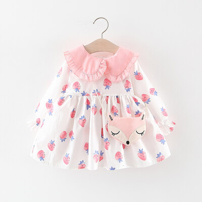 New Autumn 2 Colors Casual Baby Girls Long Sleeve Strawberry Dress Kids Sundress With Animal Bag
New Autumn 2 Colors Casual Baby Girls Long Sleeve Strawberry Dress Kids Sundress With Animal Bag