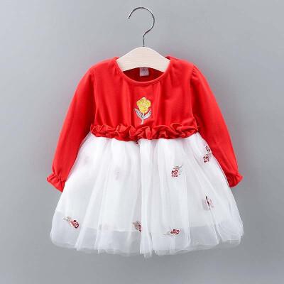 Autumn Casual Baby Girls Long Sleeve Floral Pattern Patchwork Mesh Dress Kids Dresses
Autumn Casual Baby Girls Long Sleeve Floral Pattern Patchwork Mesh Dress Kids Dresses