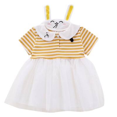 Summer Casual Baby Girls Short Sleeve Stripe Pattern Patchwork Mesh Dress Kids Dresses 0-24M
Summer Casual Baby Girls Short Sleeve Stripe Pattern Patchwork Mesh Dress Kids Dresses 0-24M