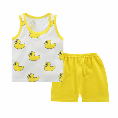 Summer Baby Boys Girls Clothes Set Sleeveless Cartoon Print Tops Vest Shorts Toddler Casual Outfits Sets
Summer Baby Boys Girls Clothes Set Sleeveless Cartoon Print Tops Vest Shorts Toddler Casual Outfits Sets