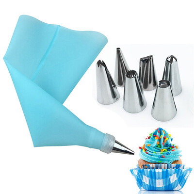 8 Piece Set Cake Tools 6 Stainless Steel Nozzles And Silicone EVA Pastry Bag Converter
8 Piece Set Cake Tools 6 Stainless Steel Nozzles And Silicone EVA Pastry Bag Converter