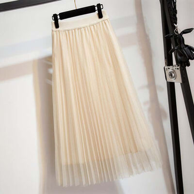 Women Fashion High Waist Mesh Skirt Knee-length Tulle Skirt Female Sweet Midi Pleated Skirts
Women Fashion High Waist Mesh Skirt Knee-length Tulle Skirt Female Sweet Midi Pleated Skirts