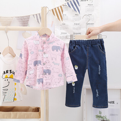 Autumn Children Baby Boys Casual Long Sleeve Cartoon Animal Pattern Shirt TopsDenim Pants Set
Autumn Children Baby Boys Casual Long Sleeve Cartoon Animal Pattern Shirt TopsDenim Pants Set