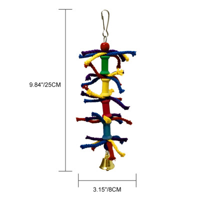 Colorful Bird Toys Wooden Blocks Funny Chew Toys For Parrots Cotton Rope Hanging Bridge String with Bells Swing Parrot Toys
Colorful Bird Toys Wooden Blocks Funny Chew Toys For Parrots Cotton Rope Hanging Bridge String with Bells Swing Parrot Toys
