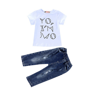 Kids Boys Clothes Summer Boys Clothing Set Tops Short Sleeve T-shirt Casual Worn Denim Shorts Clothes Set
Kids Boys Clothes Summer Boys Clothing Set Tops Short Sleeve T-shirt Casual Worn Denim Shorts Clothes Set