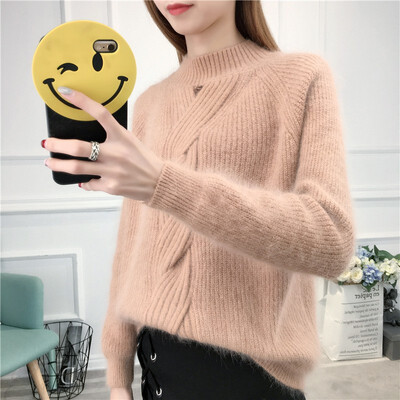 2018 autumn&winter new thick semi-turtleneck womens loose Korea version of short pure color knitted base sweater
2018 autumn&winter new thick semi-turtleneck womens loose Korea version of short pure color knitted base sweater