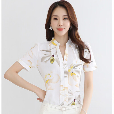 New Printed Floral Office Womens Blouse Chiffon Blouse Summer Women Short Sleeve V Neck Blusa Ladies Tops Feminina -2XL
New Printed Floral Office Womens Blouse Chiffon Blouse Summer Women Short Sleeve V Neck Blusa Ladies Tops Feminina -2XL