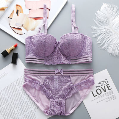 Sexy Women Lace Flora Bras Briefs Sets Push Up Half Cup Underwear Bras Bow Twist Seamless Panties Suits Breathable Intimates Set
Sexy Women Lace Flora Bras Briefs Sets Push Up Half Cup Underwear Bras Bow Twist Seamless Panties Suits Breathable Intimates Set
