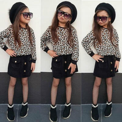 UK Cute Kid Girl Long-sleeved Leopard Tops Short Skirt Autumn Clothes Set 1-6Y
UK Cute Kid Girl Long-sleeved Leopard Tops Short Skirt Autumn Clothes Set 1-6Y