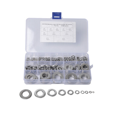 275PCSSet Stainless Steel Flat Washers 10 Sizes M2 M3 M4 M5 M6 M8 M10 M12 M14 M16 Full Gaskets Car Accessories
275PCSSet Stainless Steel Flat Washers 10 Sizes M2 M3 M4 M5 M6 M8 M10 M12 M14 M16 Full Gaskets Car Accessories