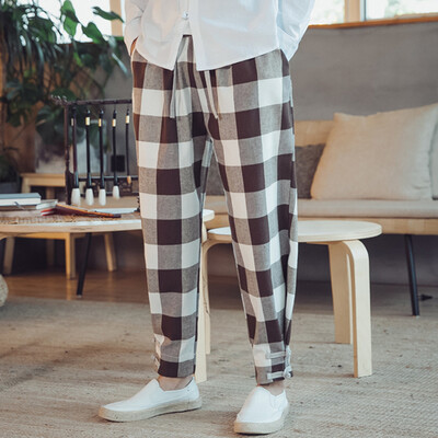 Gobestart Mens Casual Vintage Style Loose Cotton Linen Patchwork Plaid Printing Long Pant
Gobestart Mens Casual Vintage Style Loose Cotton Linen Patchwork Plaid Printing Long Pant