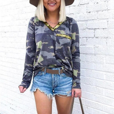 Tailored Autumn And Winter Camouflage Printed V-Neck Long-Sleeved Fashion Shirt Women
Tailored Autumn And Winter Camouflage Printed V-Neck Long-Sleeved Fashion Shirt Women