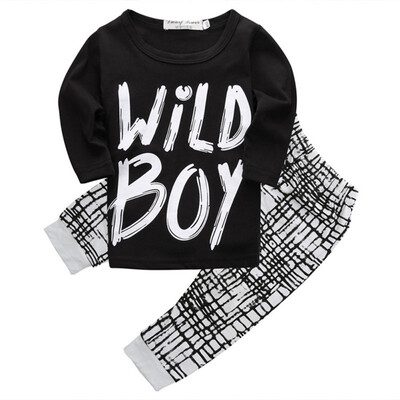 Fashion Autumn Winter Baby Boy Clothes Long Sleeve Letter Printed Top Pants 2 Pcs Sport Suitborn Infant Clothing Set
Fashion Autumn Winter Baby Boy Clothes Long Sleeve Letter Printed Top Pants 2 Pcs Sport Suitborn Infant Clothing Set