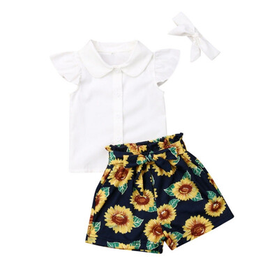 Summer Baby Girls Casual Flare Sleeve T-shirt TopsFlower ShortsHeadband Suits Costume Set
Summer Baby Girls Casual Flare Sleeve T-shirt TopsFlower ShortsHeadband Suits Costume Set