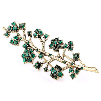 Luxury Green Crystal Rhinestones Brooch Pins Special Costume Jewelry Tree Branch Brooch for Women
Luxury Green Crystal Rhinestones Brooch Pins Special Costume Jewelry Tree Branch Brooch for Women