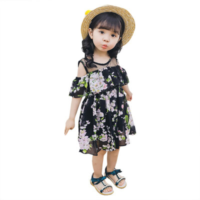 Summer Children Girls Cute Dress Flower Chiffon Floral Print Stitching Bottoming Sleeveless Sweet Princess Off-Shoulder Dress
Summer Children Girls Cute Dress Flower Chiffon Floral Print Stitching Bottoming Sleeveless Sweet Princess Off-Shoulder Dress