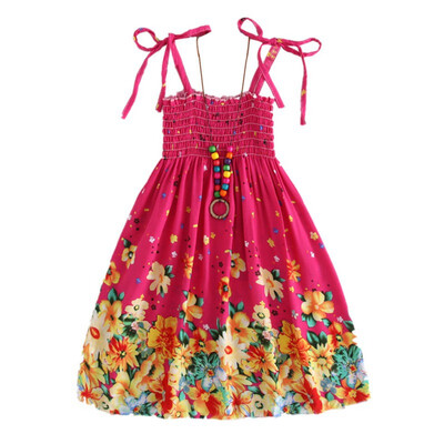 Casual Baby Girls Dress with Necklace Sleeveless Floral Print Strap Kids Dress For Girls Clothes Toddler Sundress
Casual Baby Girls Dress with Necklace Sleeveless Floral Print Strap Kids Dress For Girls Clothes Toddler Sundress