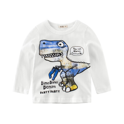 2018 Cartoon Cotton Autumn Shirt Boy Girls Kids Clothing Children T-shirts Dinosaur Print Long Sleeve T Shirts Stripes Tops
2018 Cartoon Cotton Autumn Shirt Boy Girls Kids Clothing Children T-shirts Dinosaur Print Long Sleeve T Shirts Stripes Tops