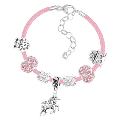 Unicorn Sparkly Crystal Bracelet Pink Unicorn Charm Bracelet Jewellery Gifts for Girls
Unicorn Sparkly Crystal Bracelet Pink Unicorn Charm Bracelet Jewellery Gifts for Girls