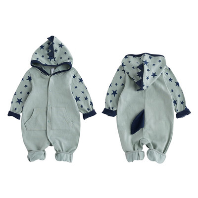 3-24M Baby Clothes Girls Boys Spring Autumn Romper Hooded Long Sleeves Dinosaur Print Button Climb Soft Jumpsuit
3-24M Baby Clothes Girls Boys Spring Autumn Romper Hooded Long Sleeves Dinosaur Print Button Climb Soft Jumpsuit