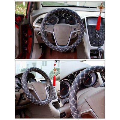 38Cm Interior Accessories Car Braid Steering Wheel Cover Leather Faux Universal Cover On The Steering Wheel Handmade
38Cm Interior Accessories Car Braid Steering Wheel Cover Leather Faux Universal Cover On The Steering Wheel Handmade