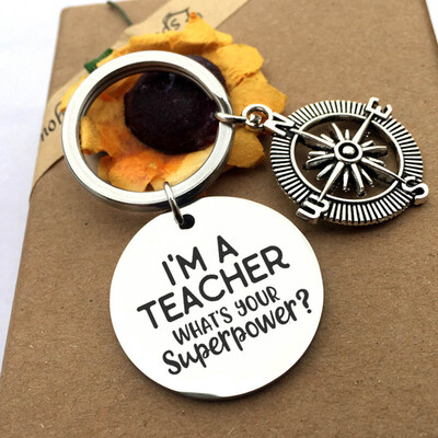 Stainless Steel Keychain Creative Teacher Birthday Present Christmas Gift Key Ring Pendant Distinctive Accessories
Stainless Steel Keychain Creative Teacher Birthday Present Christmas Gift Key Ring Pendant Distinctive Accessories