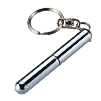 

Stainless Steel Telescoping Pen Key Chain for Party Favor Pocket Ballpoint Pen With Key Ring Cap for Businessman Student Travel