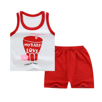 Summer Cotton Kids Casual Outfits Set-Sleeveless Cartoon Printed T-shirt And Pure Colored Short Pants 2-7T
Summer Cotton Kids Casual Outfits Set-Sleeveless Cartoon Printed T-shirt And Pure Colored Short Pants 2-7T