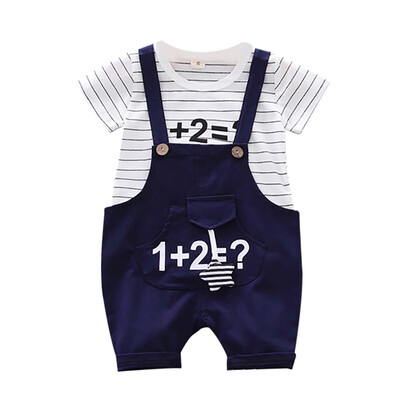 Boy Shorts Set Summer Baby Boys Short Sleeve Stripe Print Tops Blouse T-shirt Suspender Pants Children Casual Outfits Sets
Boy Shorts Set Summer Baby Boys Short Sleeve Stripe Print Tops Blouse T-shirt Suspender Pants Children Casual Outfits Sets