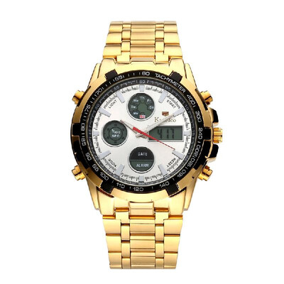 Men Multi-Functional Dual Display Wristwatch Fashion Alloy Band Digital Waterproof Sports Watch
Men Multi-Functional Dual Display Wristwatch Fashion Alloy Band Digital Waterproof Sports Watch