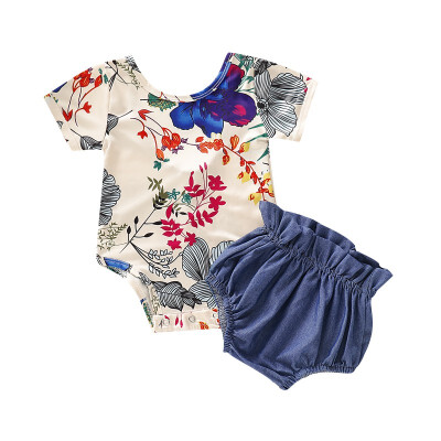 0-24M Baby Clothes Summer Baby Girl Casual Floral Print Short Sleeve Cotton Romper Tops Shorts Outfits Set
0-24M Baby Clothes Summer Baby Girl Casual Floral Print Short Sleeve Cotton Romper Tops Shorts Outfits Set