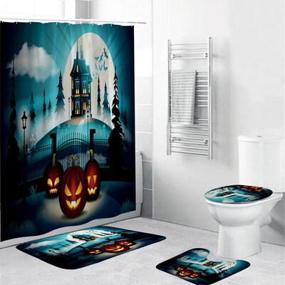 〖Follure〗Halloween festival 4PCS Non Slip Toilet Polyester Cover Mat Set Bathroom Curtain
〖Follure〗Halloween festival 4PCS Non Slip Toilet Polyester Cover Mat Set Bathroom Curtain