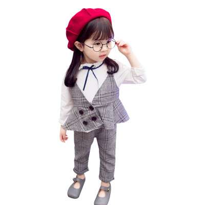 3pcs Toddler Baby Kids Girls Outfits Cotton Top T-shirtPlaid VestTrousers Set Long Sleeves Autumn Clothes Outfits Sets 1-5T
3pcs Toddler Baby Kids Girls Outfits Cotton Top T-shirtPlaid VestTrousers Set Long Sleeves Autumn Clothes Outfits Sets 1-5T