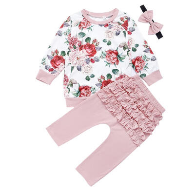 Adorable Baby Girl Fall Outfit Infant Flower Tops Pullover Sweatshirt Ruffled Pants Headband Clothes Set
Adorable Baby Girl Fall Outfit Infant Flower Tops Pullover Sweatshirt Ruffled Pants Headband Clothes Set