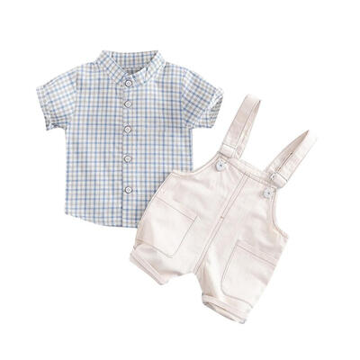 Baby Boy Clothes Summer Baby Boys Short Sleeve Plaid Print Tops ShirtsStrap Shorts Casual Outfits Sets Clothes for Boys
Baby Boy Clothes Summer Baby Boys Short Sleeve Plaid Print Tops ShirtsStrap Shorts Casual Outfits Sets Clothes for Boys
