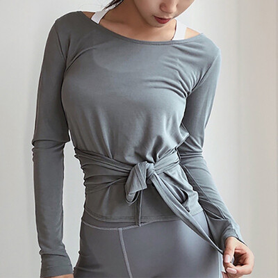 Womens Sports Fitness Long Sleeve Shirt Yoga Gym Quick-dry Breathable Casual Open Back Cross Blouse Tops Female Workout Tops T
Womens Sports Fitness Long Sleeve Shirt Yoga Gym Quick-dry Breathable Casual Open Back Cross Blouse Tops Female Workout Tops T