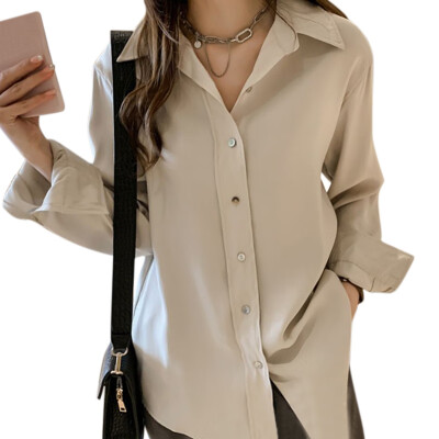 Women Blouses soft Comfortable Shirt Long Sleeve Casual Chiffon lapel Women Tops Vogue Shirt Loose Single-breasted Shirts
Women Blouses soft Comfortable Shirt Long Sleeve Casual Chiffon lapel Women Tops Vogue Shirt Loose Single-breasted Shirts