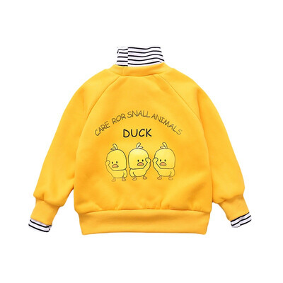 Children Clothes for boys&girls cartoon little yellow duck plus velvet bottoming shirts fashion baby clothes hot
Children Clothes for boys&girls cartoon little yellow duck plus velvet bottoming shirts fashion baby clothes hot