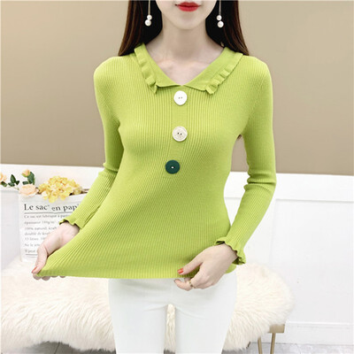 Slim Bottom Knit Sweater Women Sweater Autumn Winter Solid Color Long-Sleeved Lapel Button Bottoming Jumpers Pullover
Slim Bottom Knit Sweater Women Sweater Autumn Winter Solid Color Long-Sleeved Lapel Button Bottoming Jumpers Pullover