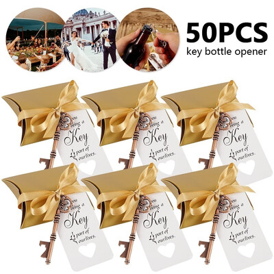 With Candy Box 50 Pcs Wedding Party Wine Shop Bottle Openers Key Shape Openers with Tag Card Wedding Souvenirs Party Decors
With Candy Box 50 Pcs Wedding Party Wine Shop Bottle Openers Key Shape Openers with Tag Card Wedding Souvenirs Party Decors