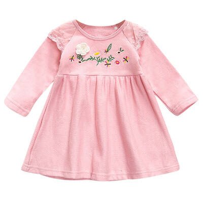 Children Spring Autumn Girls Cute Embroidered Lace Stitching Round Collar Princess Long-Sleeved Sweet Princess Dress
Children Spring Autumn Girls Cute Embroidered Lace Stitching Round Collar Princess Long-Sleeved Sweet Princess Dress
