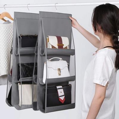 Hanging Dust-Proof Holder Bag Organizer with 6 Larger Pockets Handbag for Wardrobe Closet
Hanging Dust-Proof Holder Bag Organizer with 6 Larger Pockets Handbag for Wardrobe Closet
