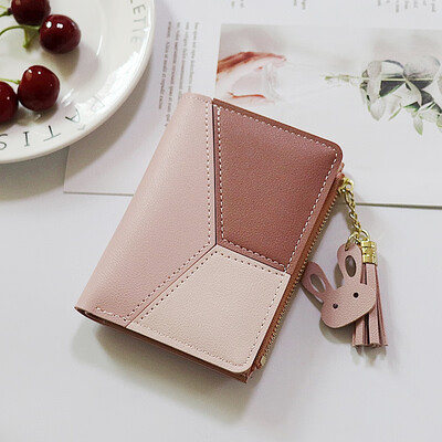 Women Short Patchwork Student Tassel Wallets Fashion PU Leather Card Holder High Quality Durable Color Block Zipper Purse
Women Short Patchwork Student Tassel Wallets Fashion PU Leather Card Holder High Quality Durable Color Block Zipper Purse
